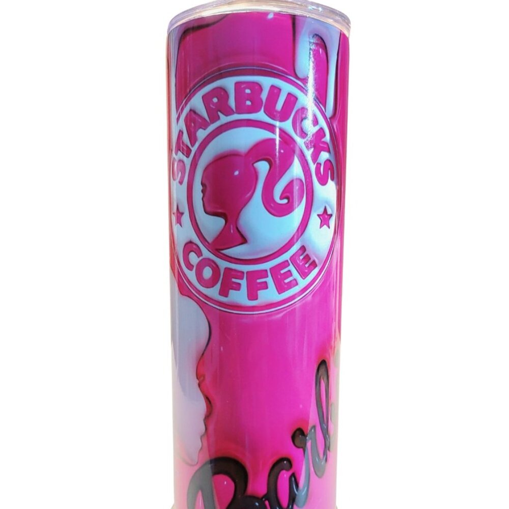 20 Oz Hot/ Cold Pink Drink Tumbler